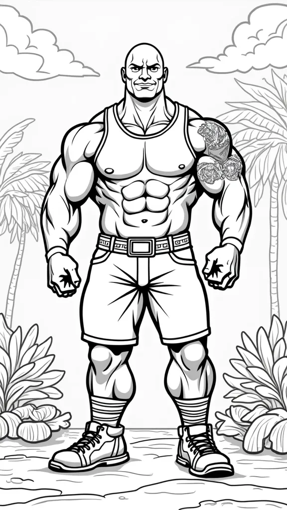 the rock coloring page